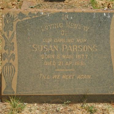 PARSONS Susan 1877-1951