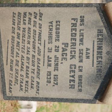 PAGE Frederick Geyer 1917-1938