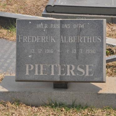 PIETERSE Frederuk Alberthus 1916-1990