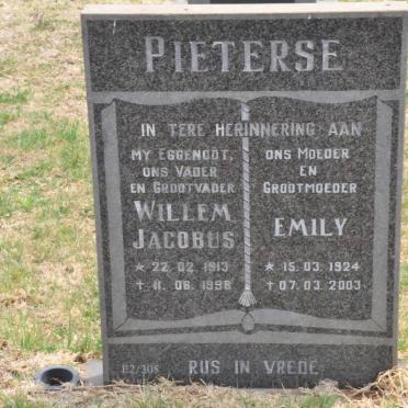 PIETERSE Willem Jacobus 1913-1998 &amp; Emily 1924-2003