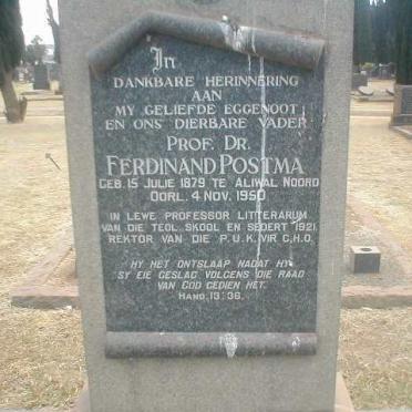 POSTMA Ferdinand 1879-1950