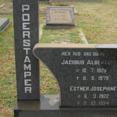 POERSTAMPER Jacobus Albertus 1925-1979 &amp; Esther Josephine 1922-1994