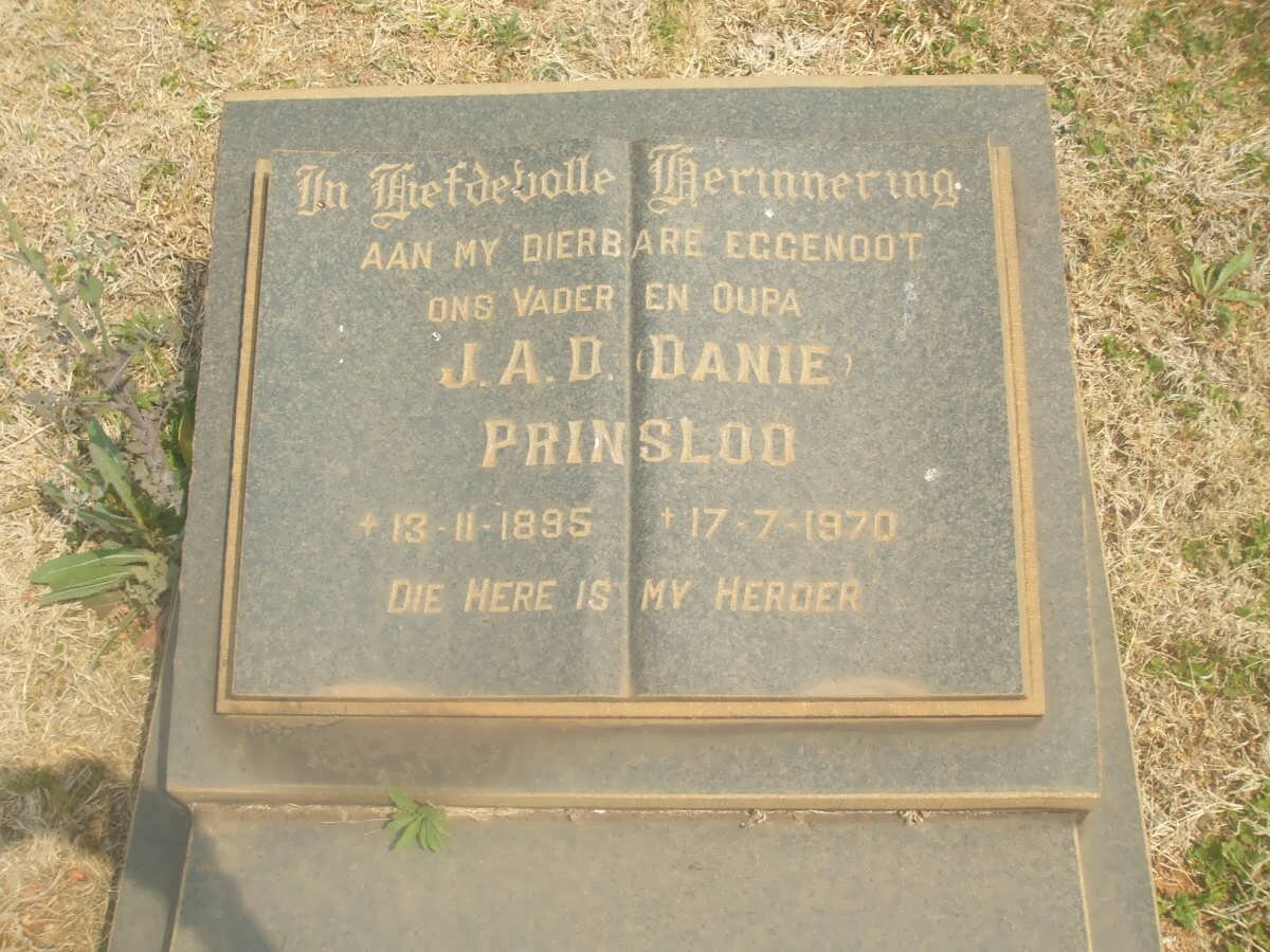 PRINSLOO Jan Adriaan Daniel 1895-1970