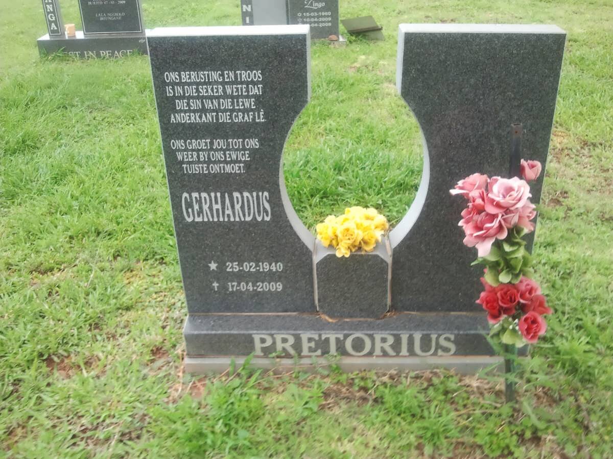 PRETORIUS Gerhardus 1940-2009
