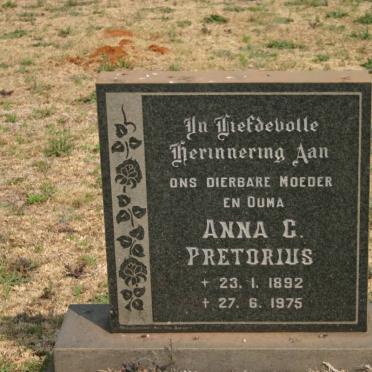 PRETORIUS Anna C. 1892-1975