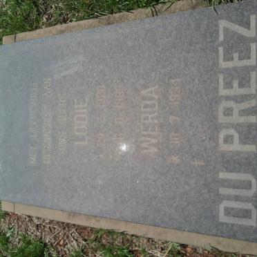 PREEZ Lodie, du 1928-1989 &amp; Werda 1934-