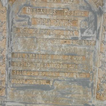 PRETORIUS Gerhardus Petrus 1863-1937