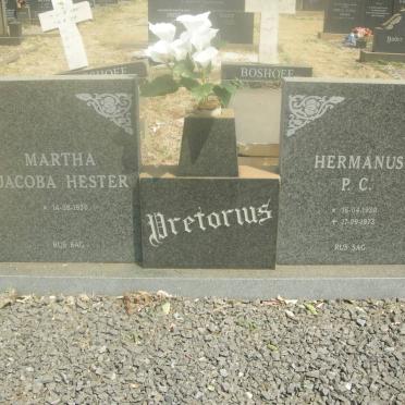 PRETORIUS Hermanus P.C. 1930-1973 &amp; Martha Jacoba Hester 1930-