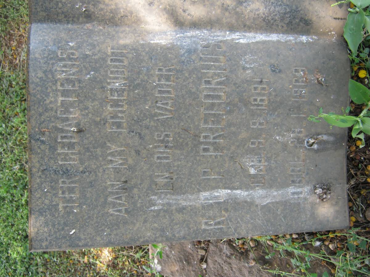 PRETORIUS R.G.P. 1891-1969