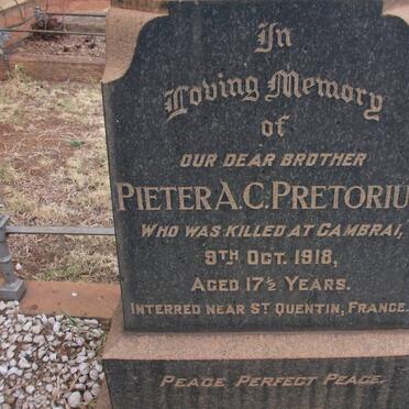 PRETORIUS Pieter A.C. -1918