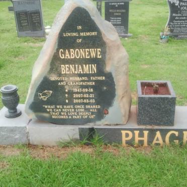 PHAGE Gabonewe Benjamin 1947-2007