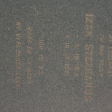 PLESSIS Izak Stephanus, du 1914-1971