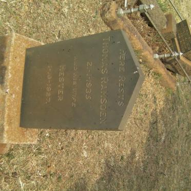 RAMSDEN Thomas -1935 &amp; Hester -1927