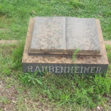 RAUBENHEIMER Jonathan Willem Groenewald 190?-1973