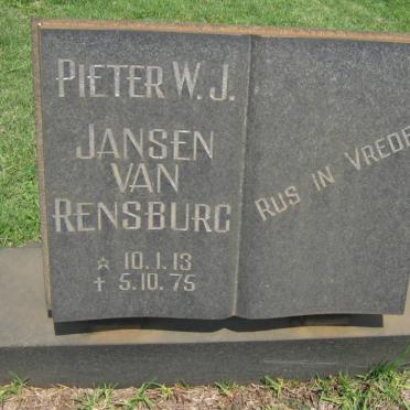 RENSBURG Pieter W.J., Jansen van 1913-1975