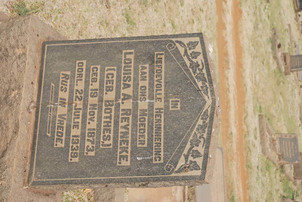 REYNEKE Louisa A. nee BOTHES 1873-1939