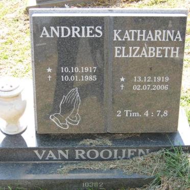 ROOIJEN Andries, van 1917-1985 &amp; Katharina Elizabeth 1919-2006