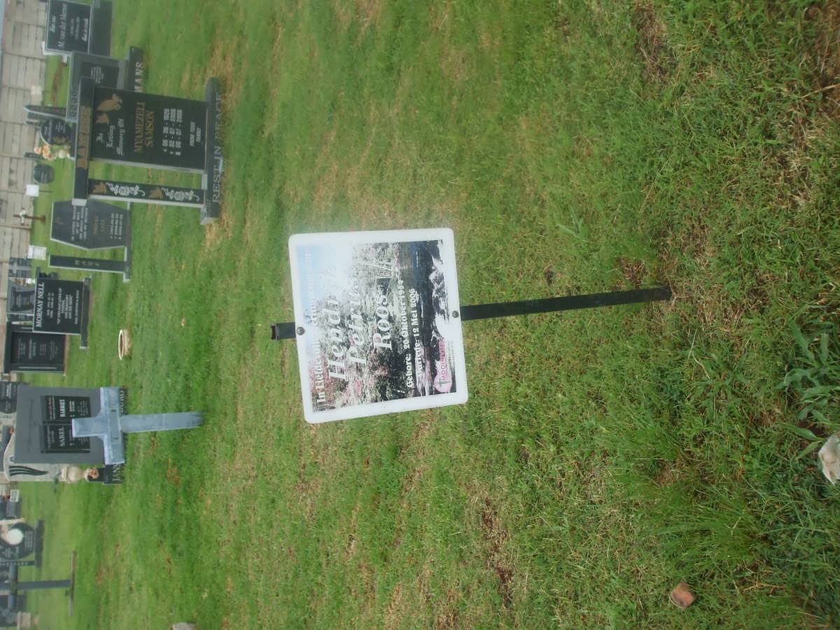 ROOS Hendrik Petrus 1954-2006