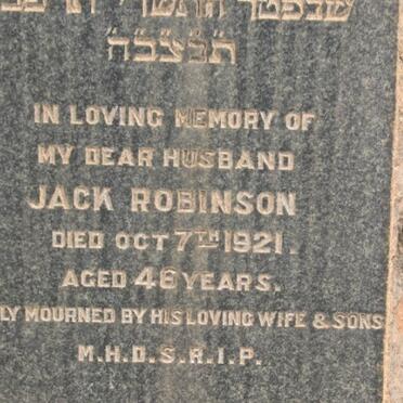 ROBINSON Jack -1921