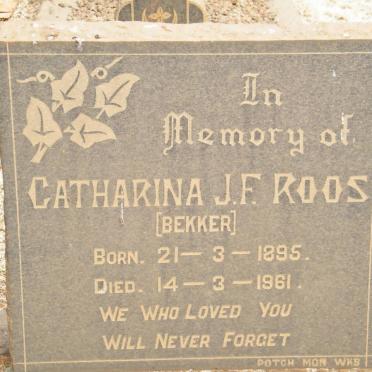ROOS Catharina J.F. nee BEKKER 1895-1961