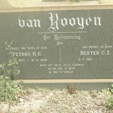 ROOYEN Petrus H.C., van 1907-1969 &amp; Hester C.E. 1910-