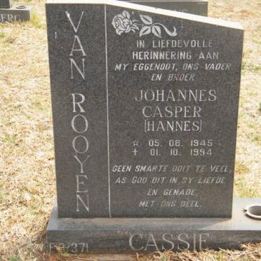 ROOYEN Johannes Casper, van 1945-1994