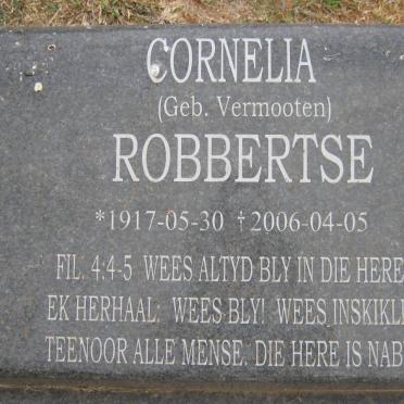 ROBBERTSE Cornelia nee VERMOOTEN 1917-2006