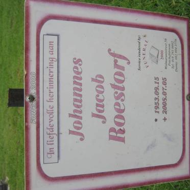 ROESTORF Johannes Jacob 1953-2008