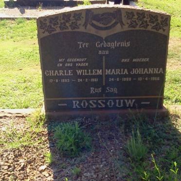 ROSSOUW Charle Willem 1883-1961 &amp; Maria Johanna 1889-1965