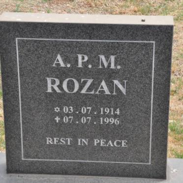 ROZAN A.P.M. 1914-1996
