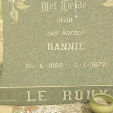 ROUX Hannie, le 1890-1972