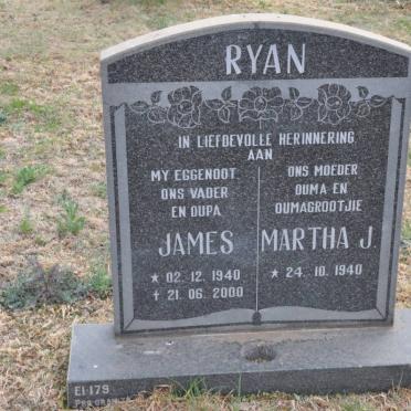 RYAN James 1940-2000 &amp; Martha J. 1940-