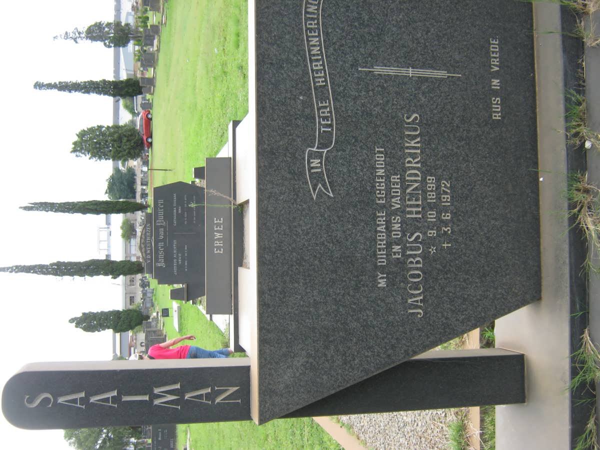 SAAIMAN Jacobus Hendrikus 1899-1972