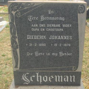 SCHOEMAN Diederik Johannes 1890-1978
