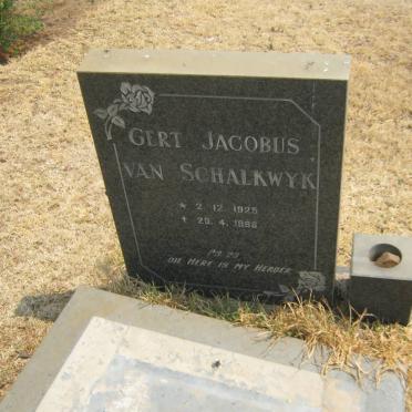 SCHALKWYK Gert Jacobus, van 1925-1998