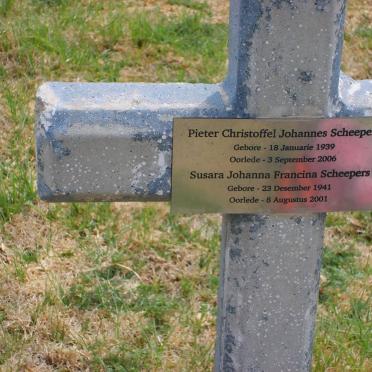SCHEEPERS Pieter Christoffel Johannes 1939-2006 &amp; Susara Johanna Francina 1941-2001