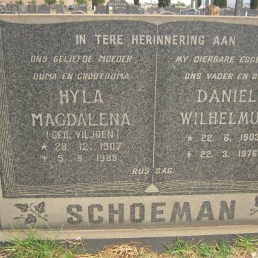 SCHOEMAN Daniel Wilhelmus 1903-1976 &amp; Hyla Magdalena VILJOEN 1907-1988