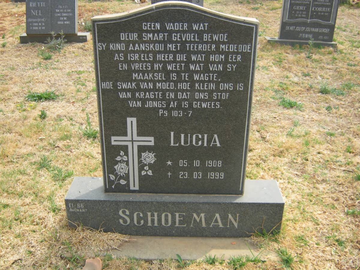 SCHOEMAN Lucia 1908-1999