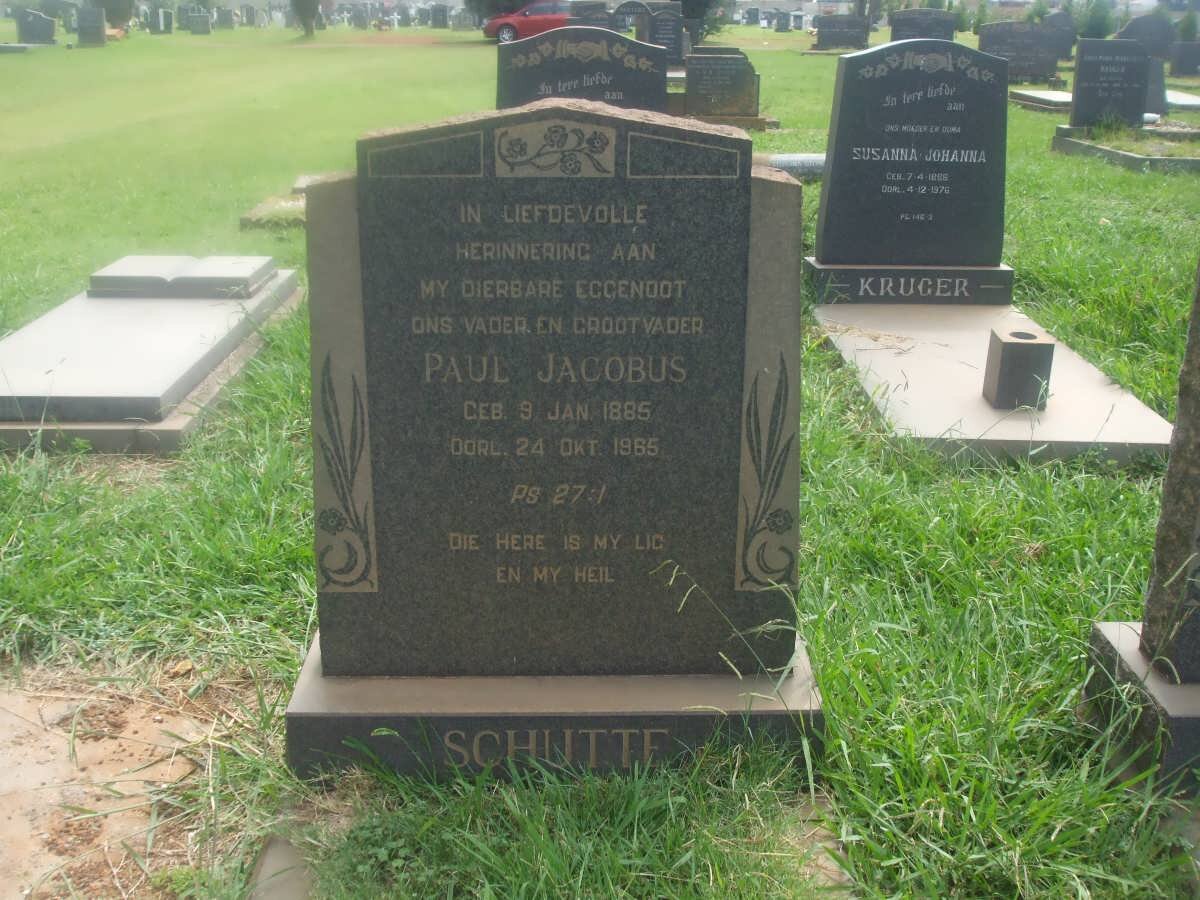 SCHUTTE Paul Jacobus 1885-1965