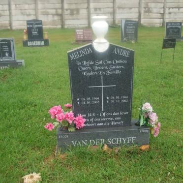 SCHYFF André, van der 1964-2002 &amp; Melinda 1964-2002