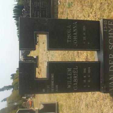 SCHYF Willem Gabriël, van der 1916-1994&amp; Thora Johanna 1921-