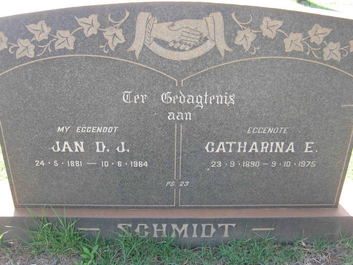 SCHMIDT Jan D.J. 1881-1964 &amp; Catharina E. 1890-1975