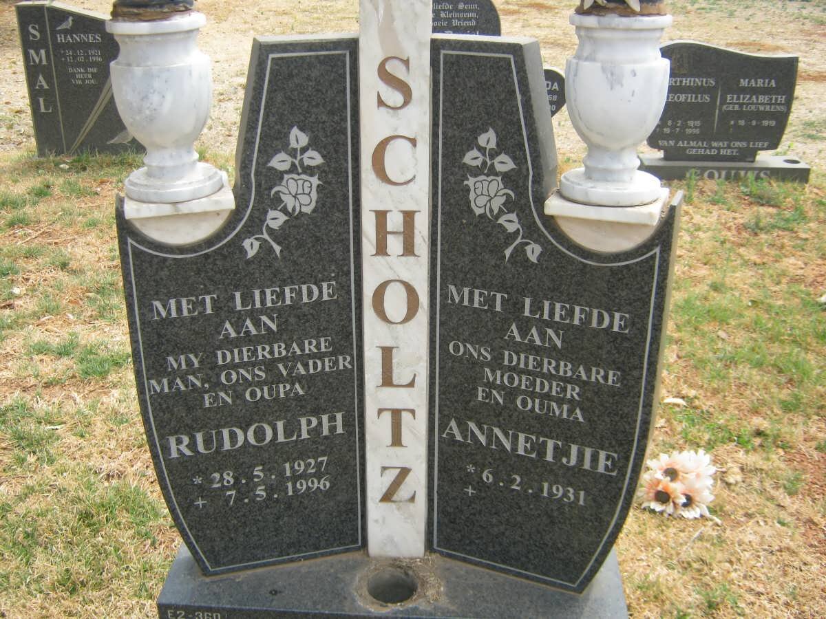 SCHOLTZ Rudolph 1927-1996 &amp; Annetjie 1931-