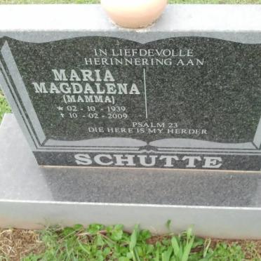 SCHUTTE Maria Magdalena 1939-2009