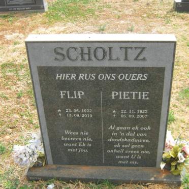 SCHOLTZ Flip 1922-2010 &amp; Pietie 1923-2007