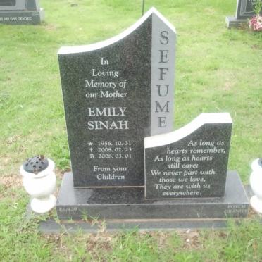 SEFUME Emily Sinah 1956-2008