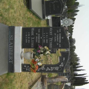 SLABBERT Gert Petrus 1909-1991 &amp; Marie Esther 1913-2008