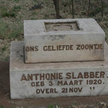 SLABBER Anthonie 1920-1920