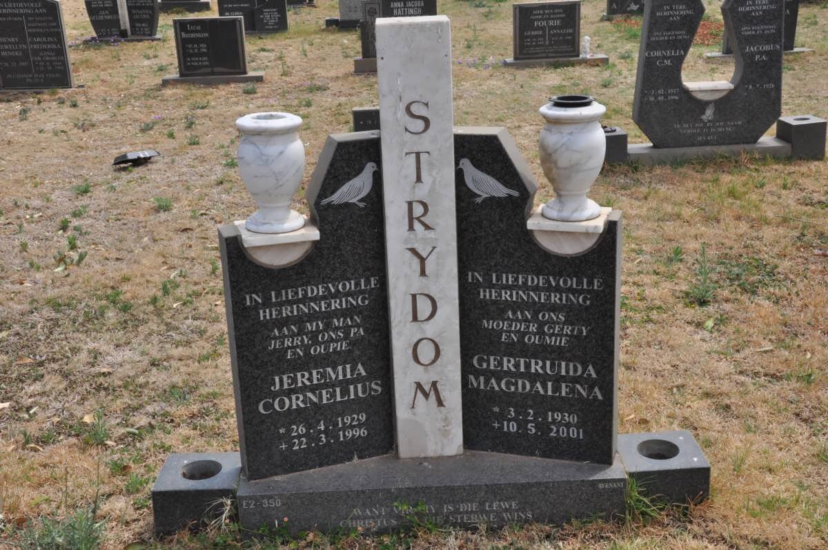 STRYDOM Jeremia Cornelius 1929-1996 &amp; Gertruida Magdalena 1930-2001