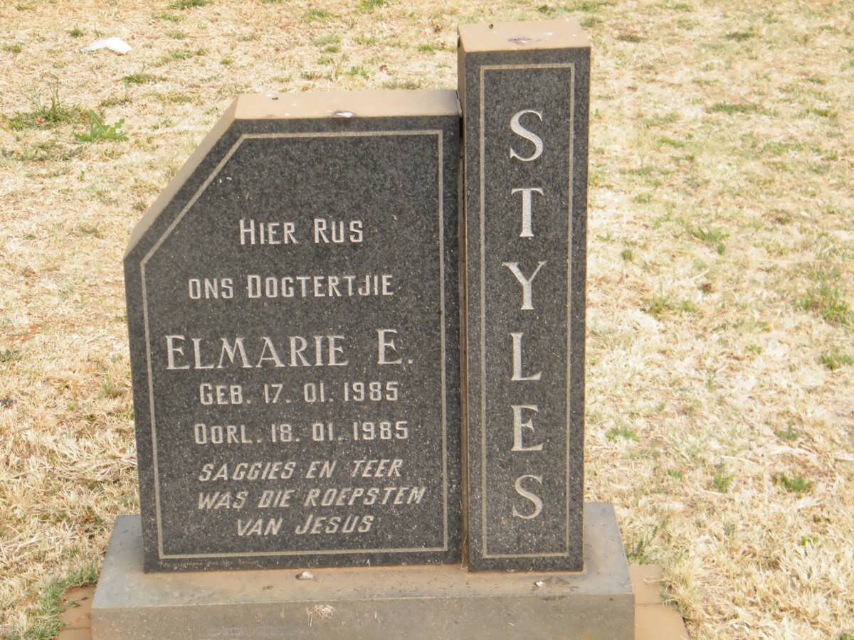 STYLES Elmarie E. 1985-1985